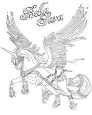 coloriage bella sara en tenue de ceremonie